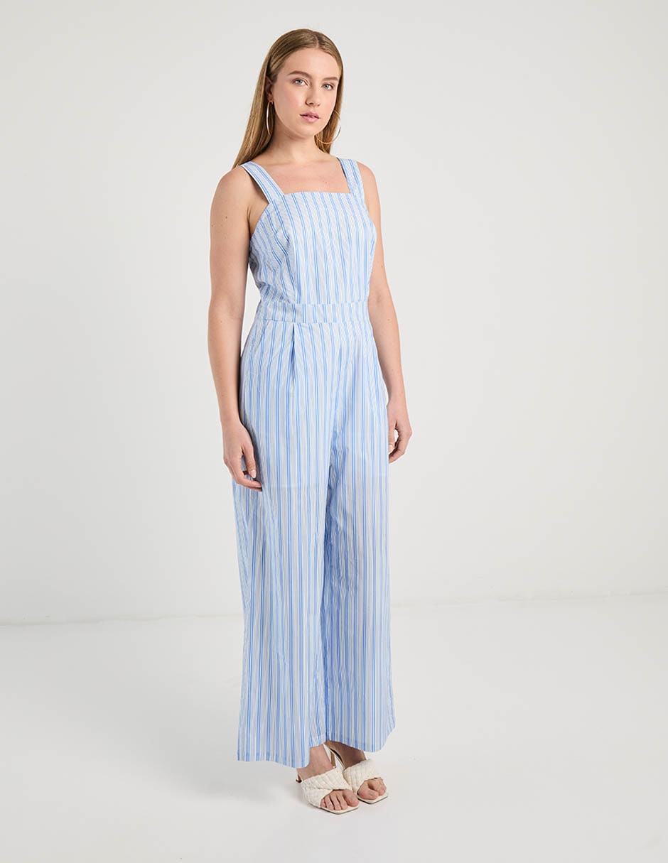 Jumpsuit estampado a rayas para mujer