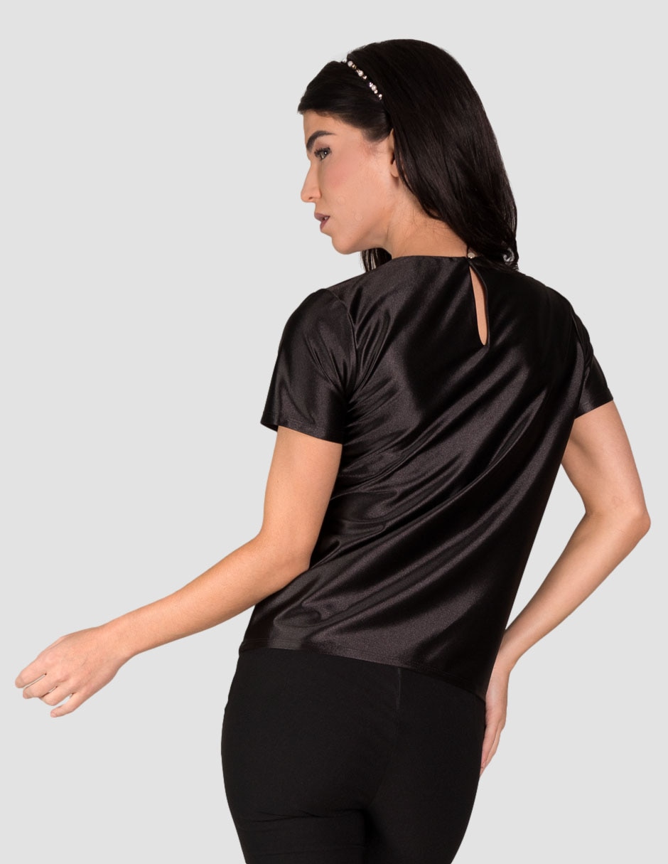 Blusa manga corta para mujer 4
