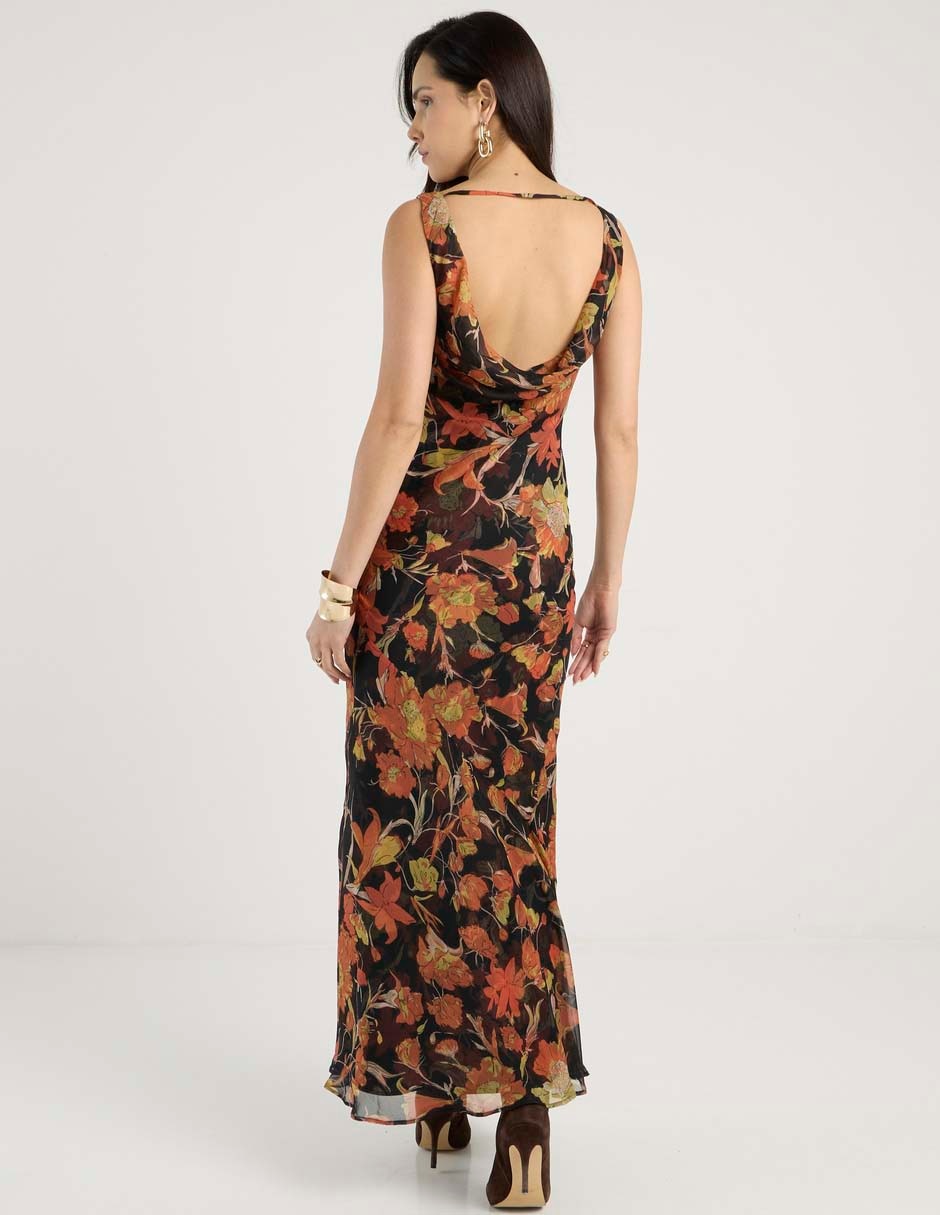 Vestido crop de fiesta escote V 2