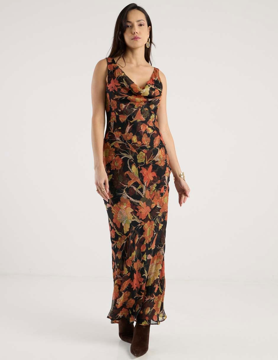Vestido crop de fiesta escote V 3