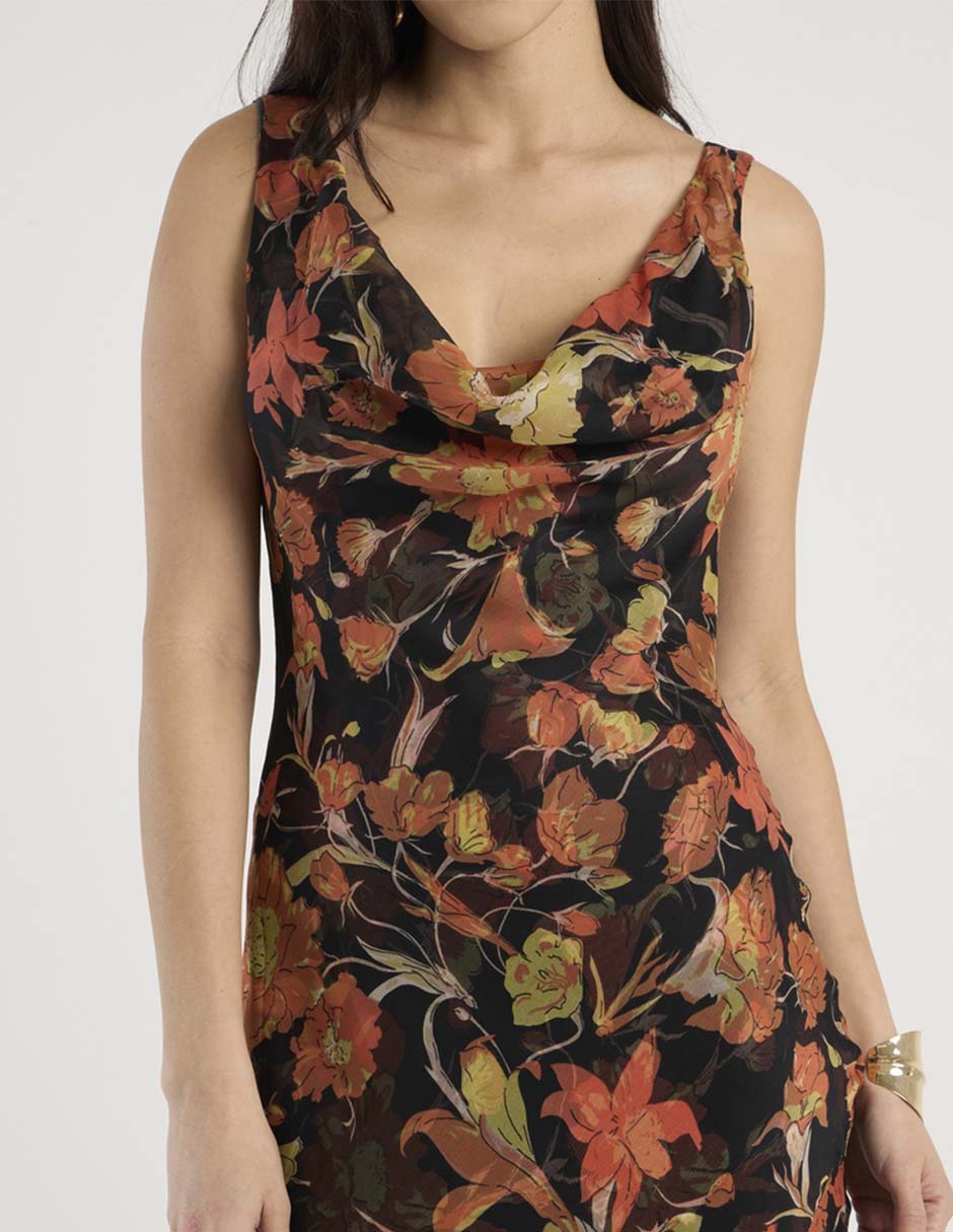 Vestido crop de fiesta escote V 4