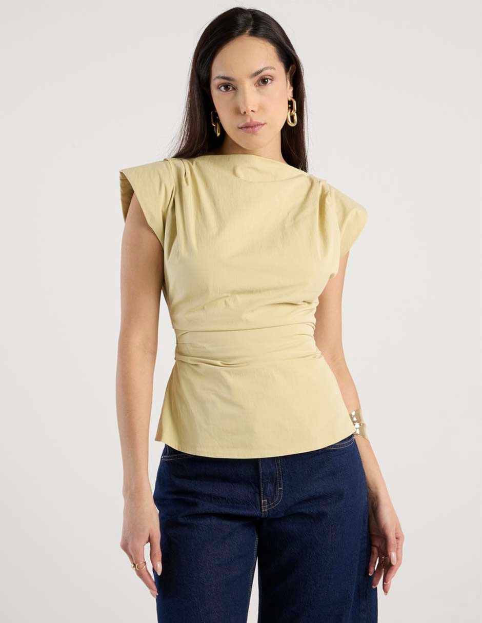 Blusa manga corta para mujer