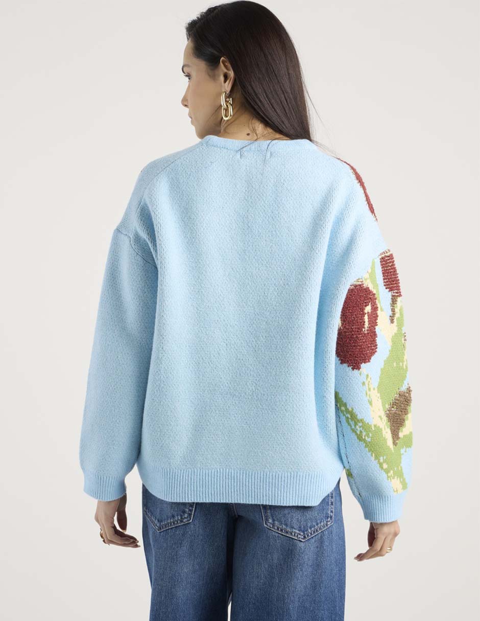 Suéter cuello redondo para mujer 2