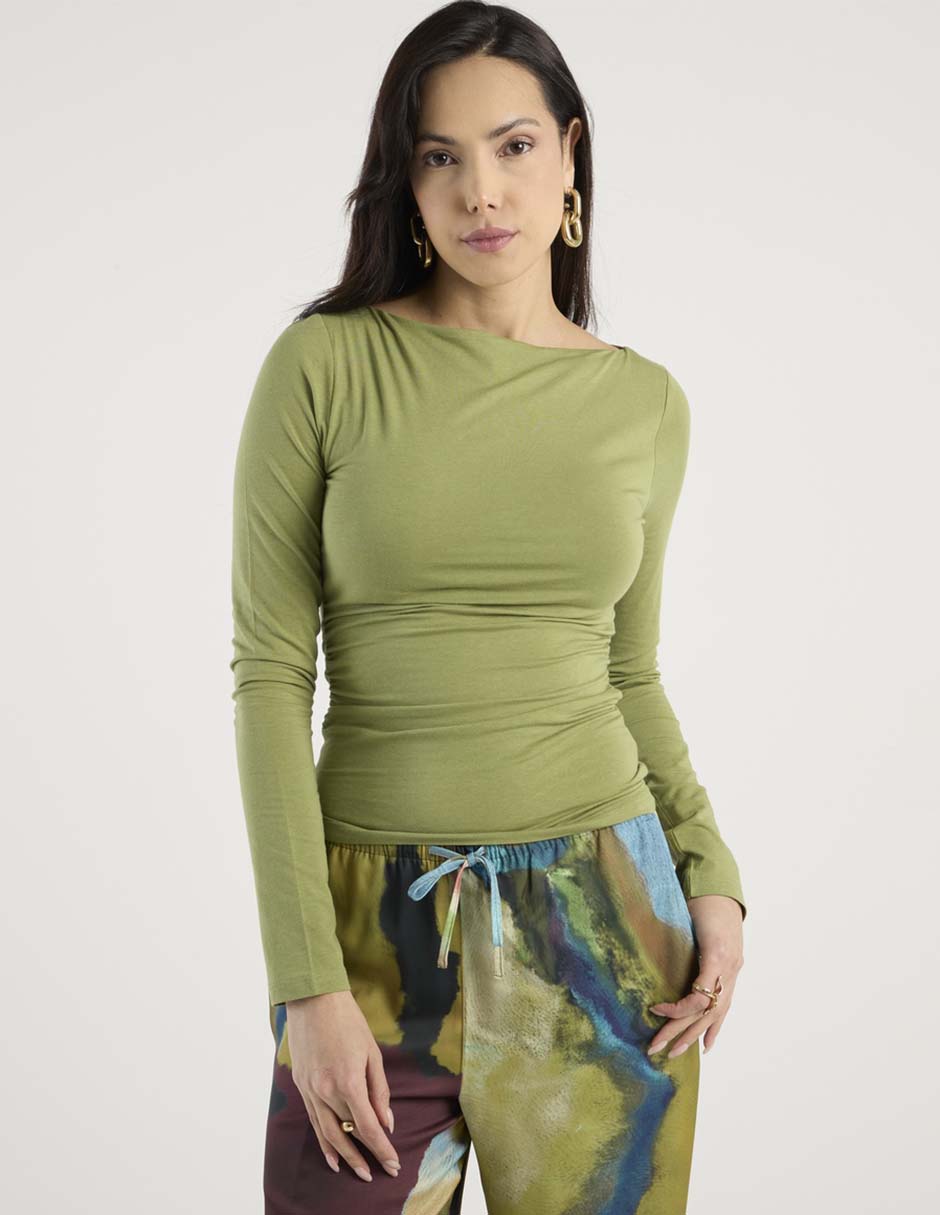 Blusa manga larga para mujer