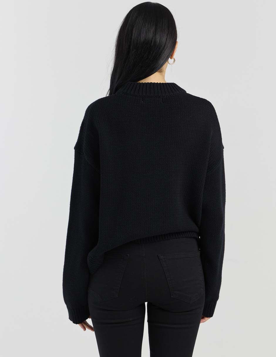 Suéter cuello redondo para mujer 2