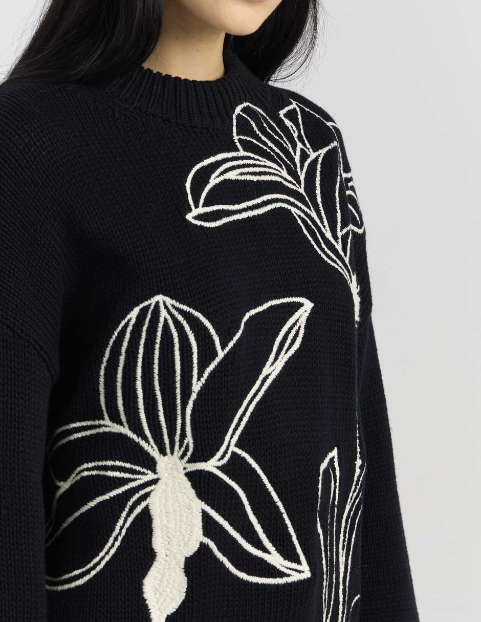 Suéter cuello redondo para mujer 4