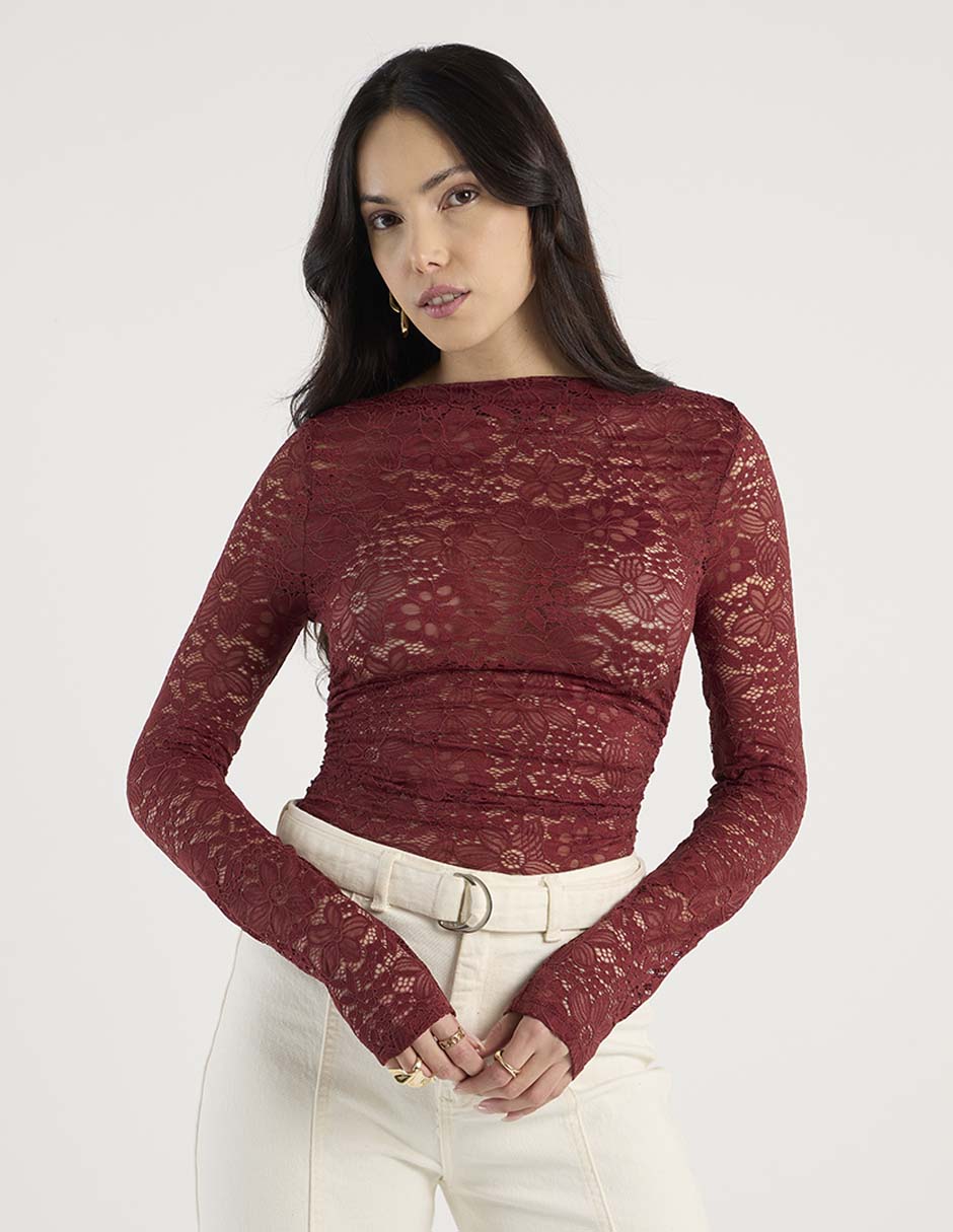 Blusa manga larga para mujer