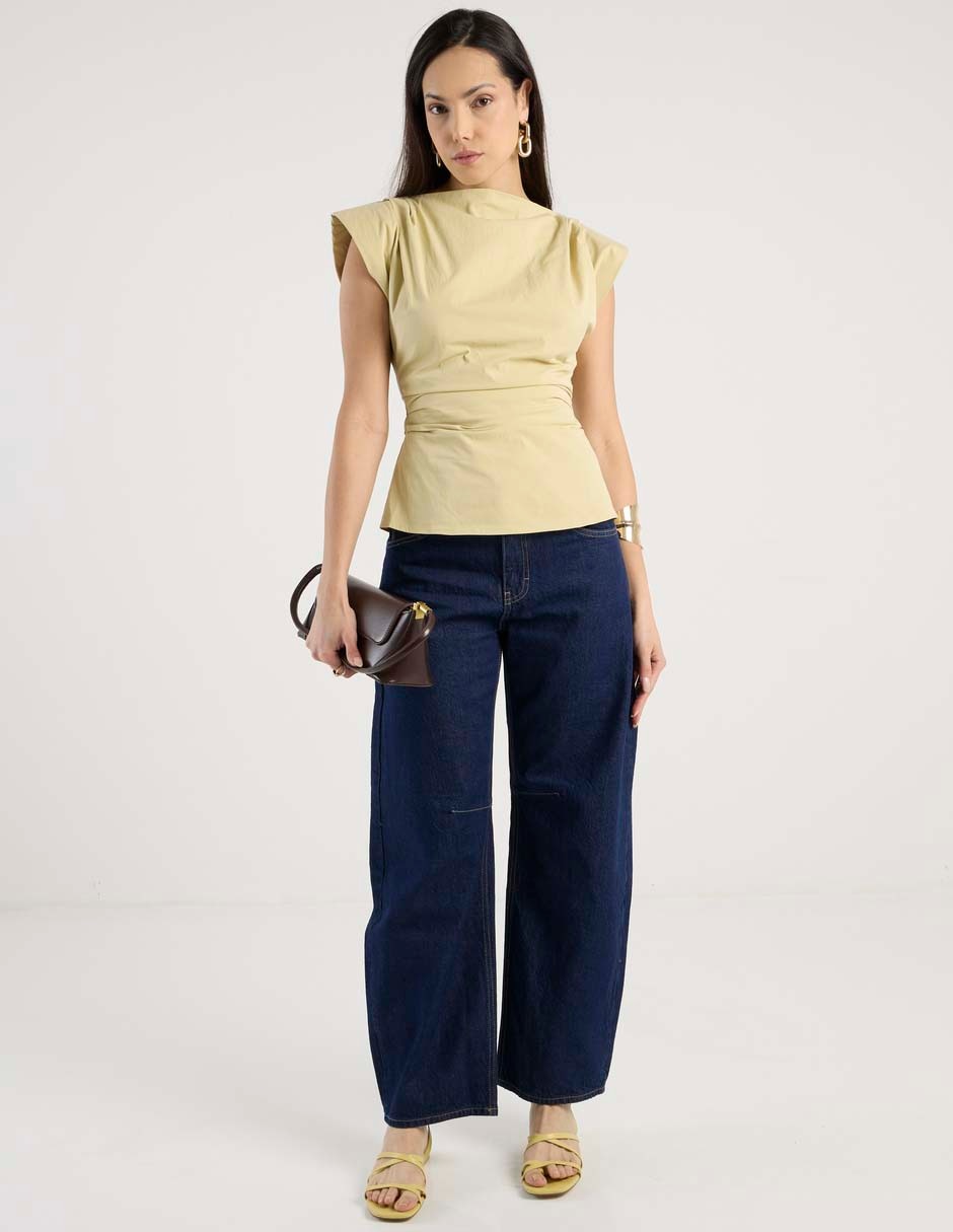 Jeans relaxed wide leg para mujer 3