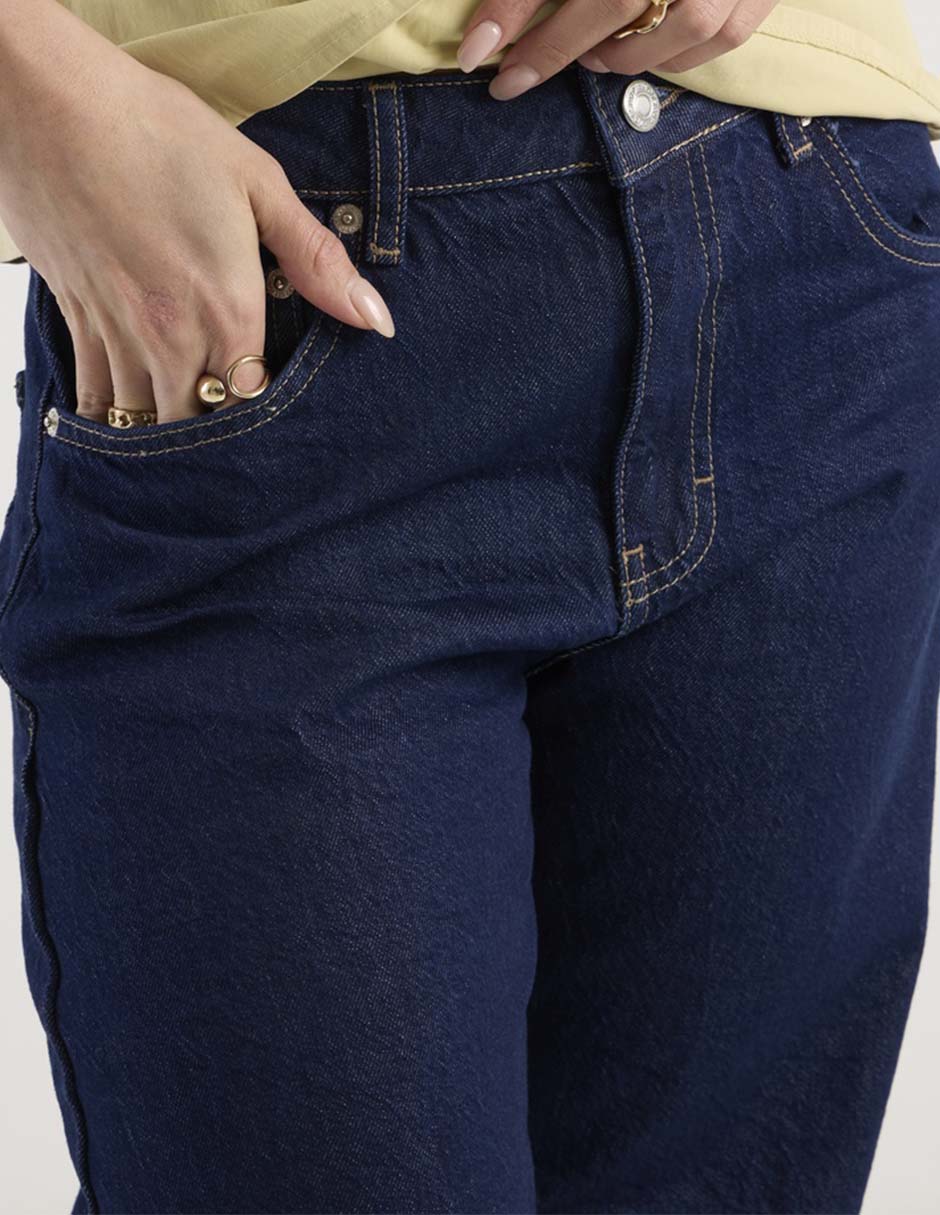 Jeans relaxed wide leg para mujer 4