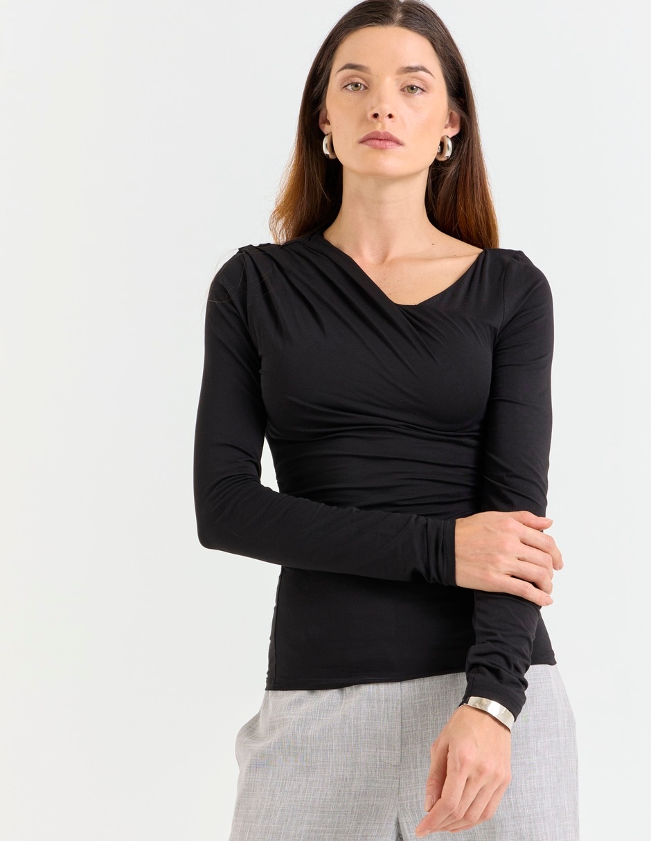 Blusa manga larga para mujer