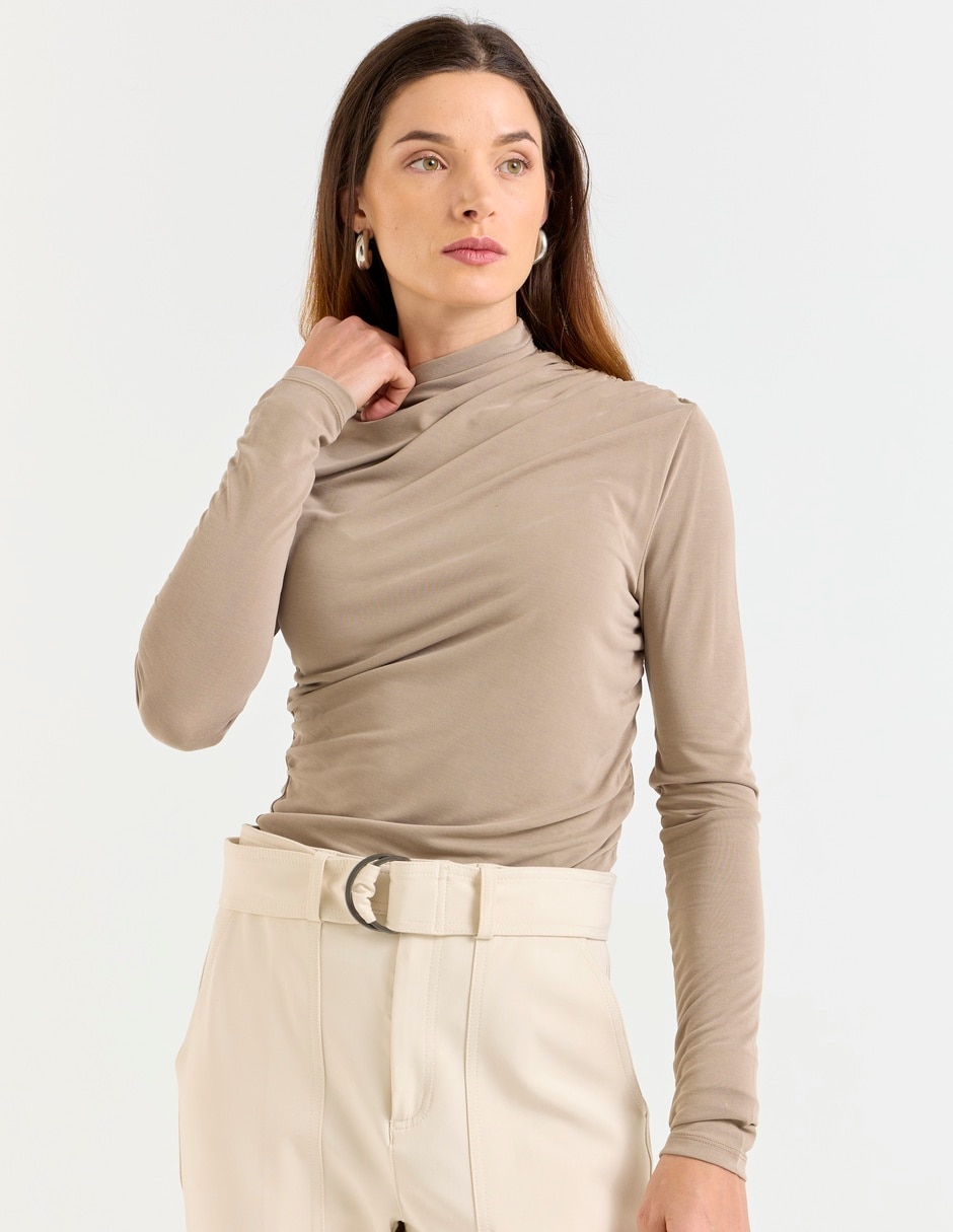 Blusa manga larga para mujer