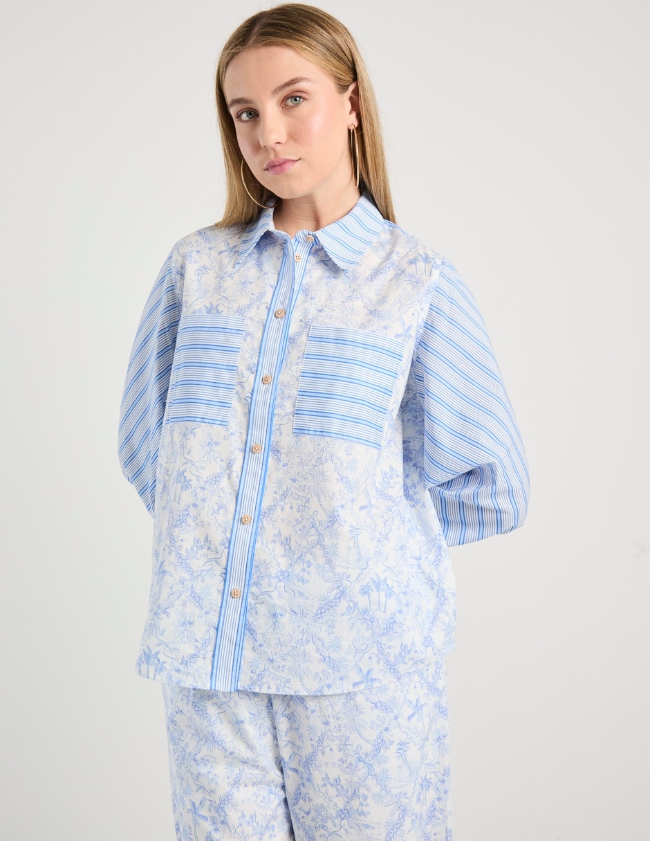 Blusa manga larga para mujer