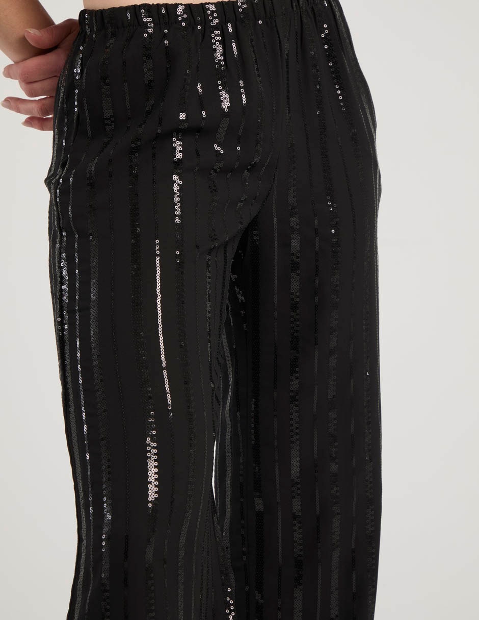 Pantalón acampanado amplio para mujer 4