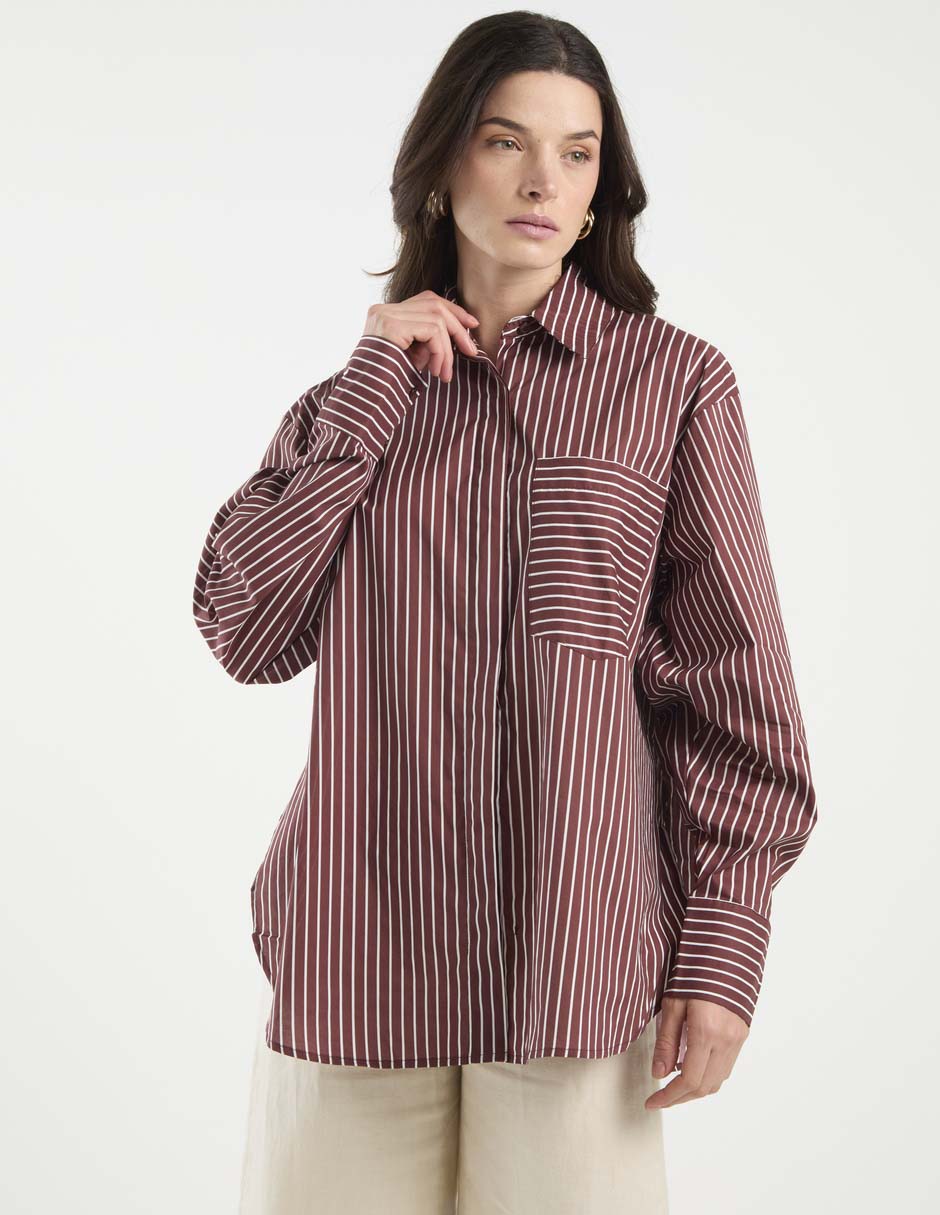 Camisa de algodón manga larga para mujer 2