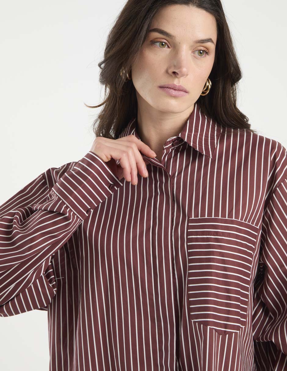 Camisa de algodón manga larga para mujer 4