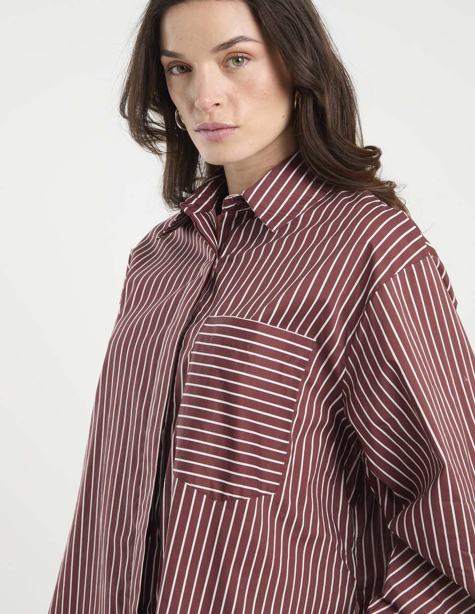 Camisa de algodón manga larga para mujer 5