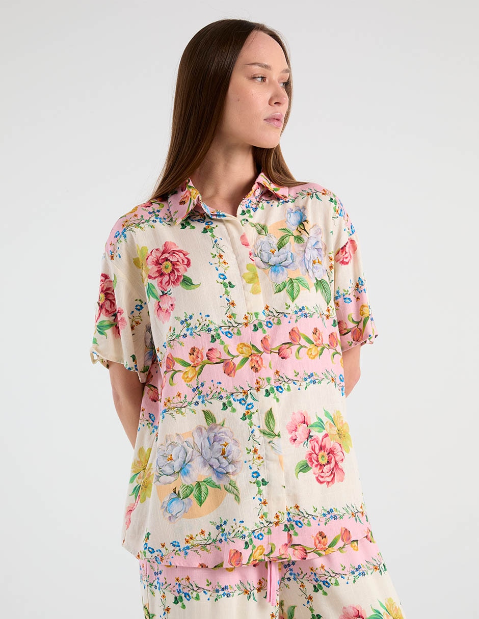 Camisa manga corta para mujer