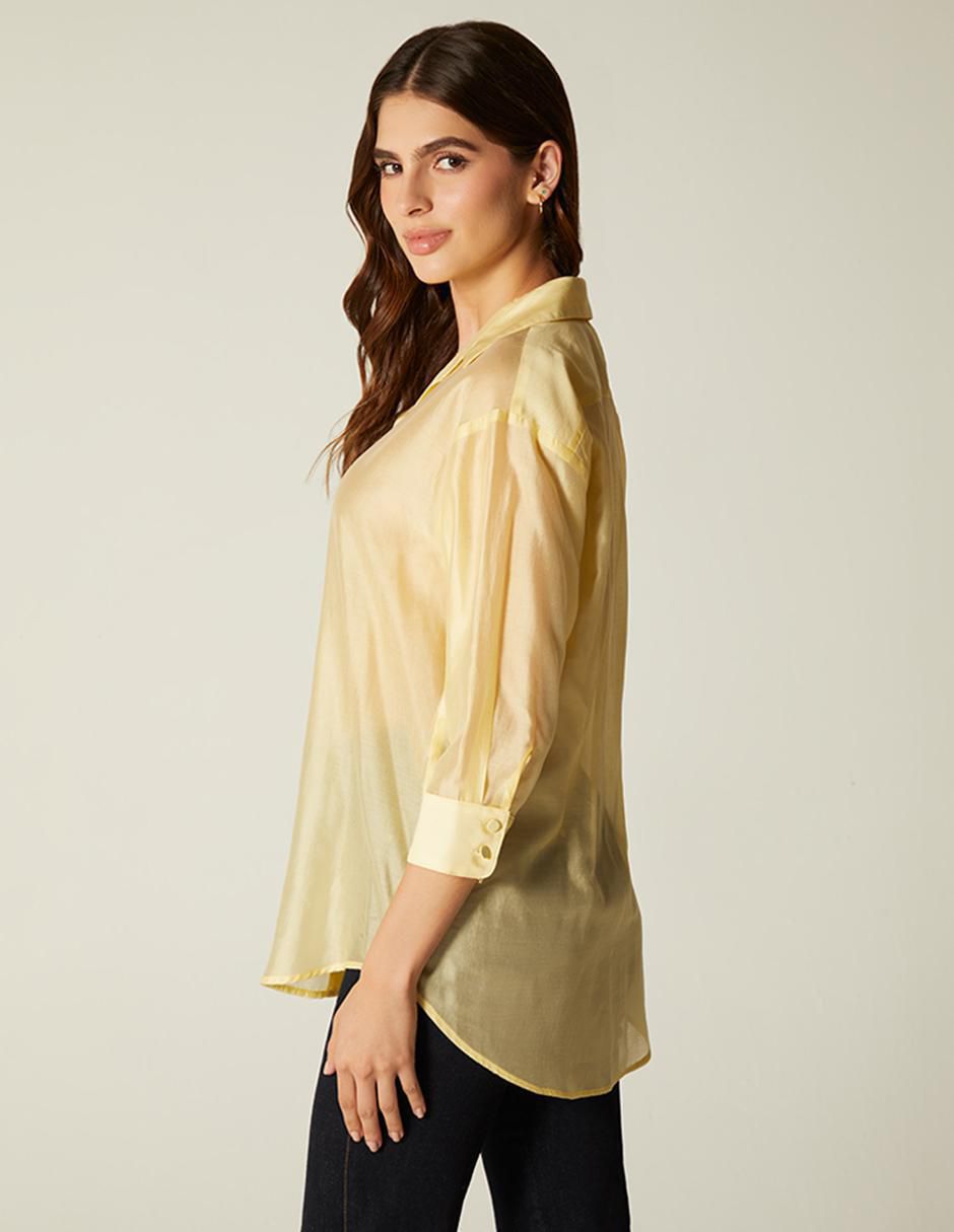 Blusa Studio F manga 3/4 para mujer