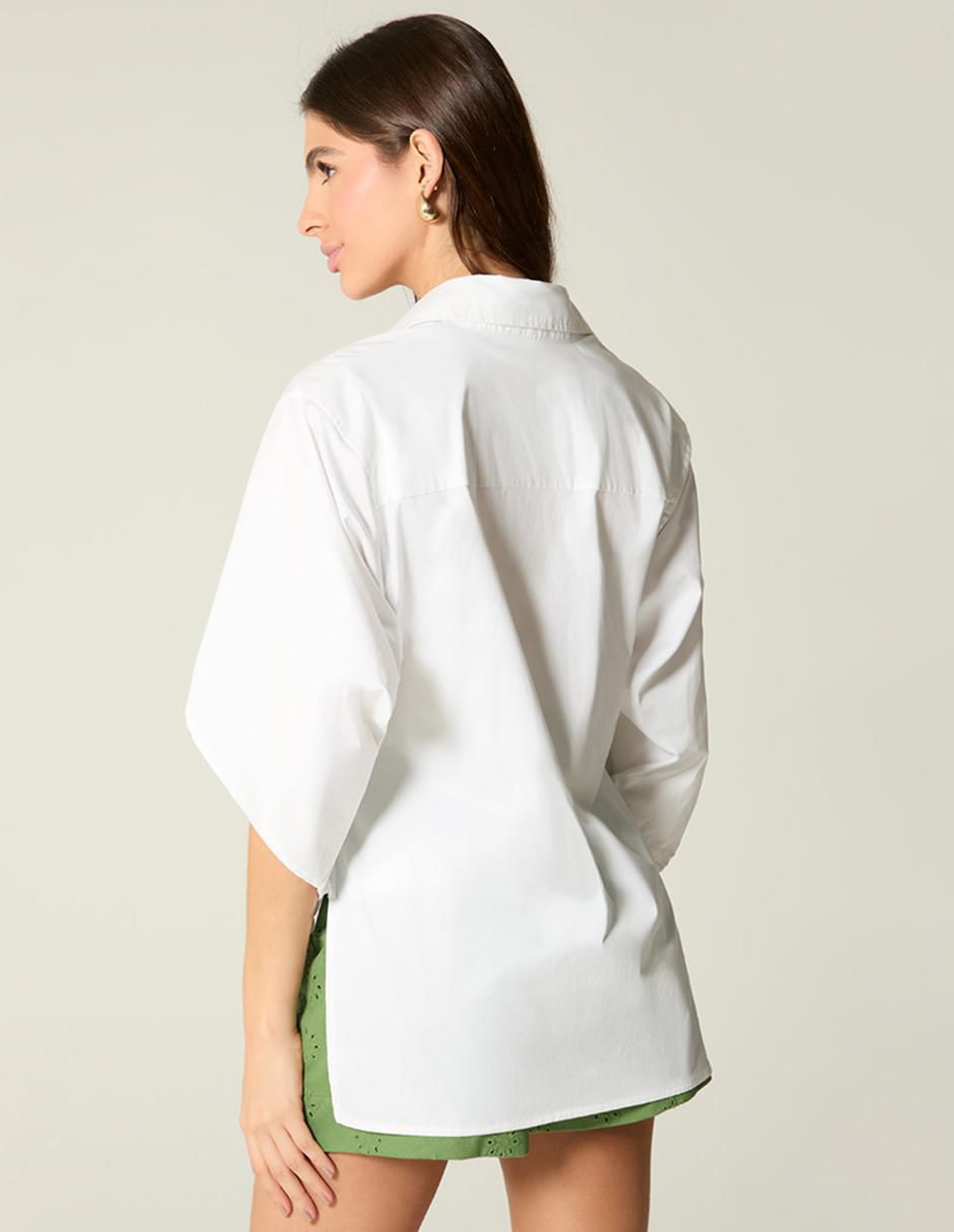 Blusa manga al codo para mujer
