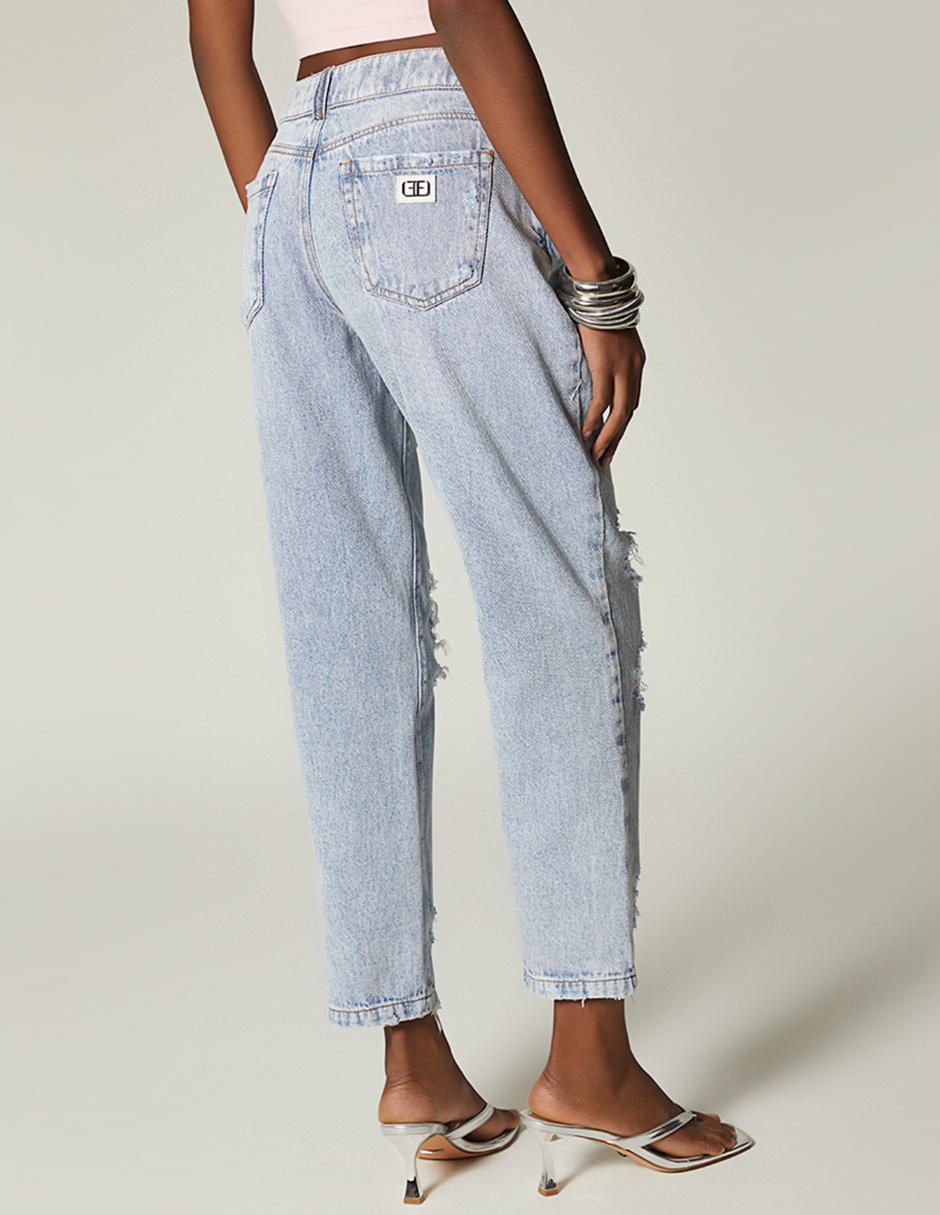Jeans boyfriend D&S Denim Ice para mujer