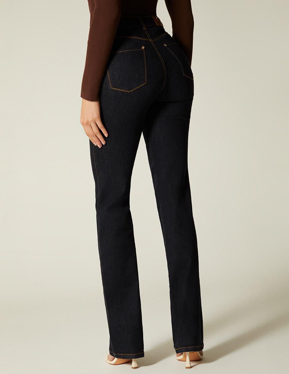 Jeans bota corte cintura para mujer 4