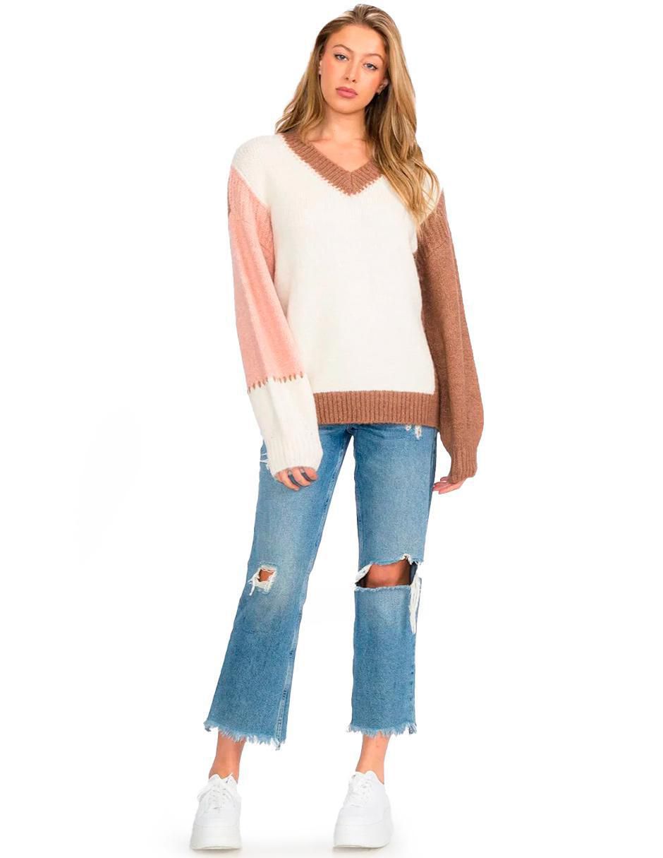 Suéter cuello V para mujer 5