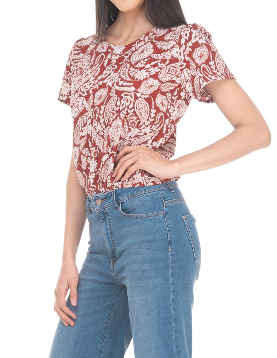 Blusa manga corta para mujer 4