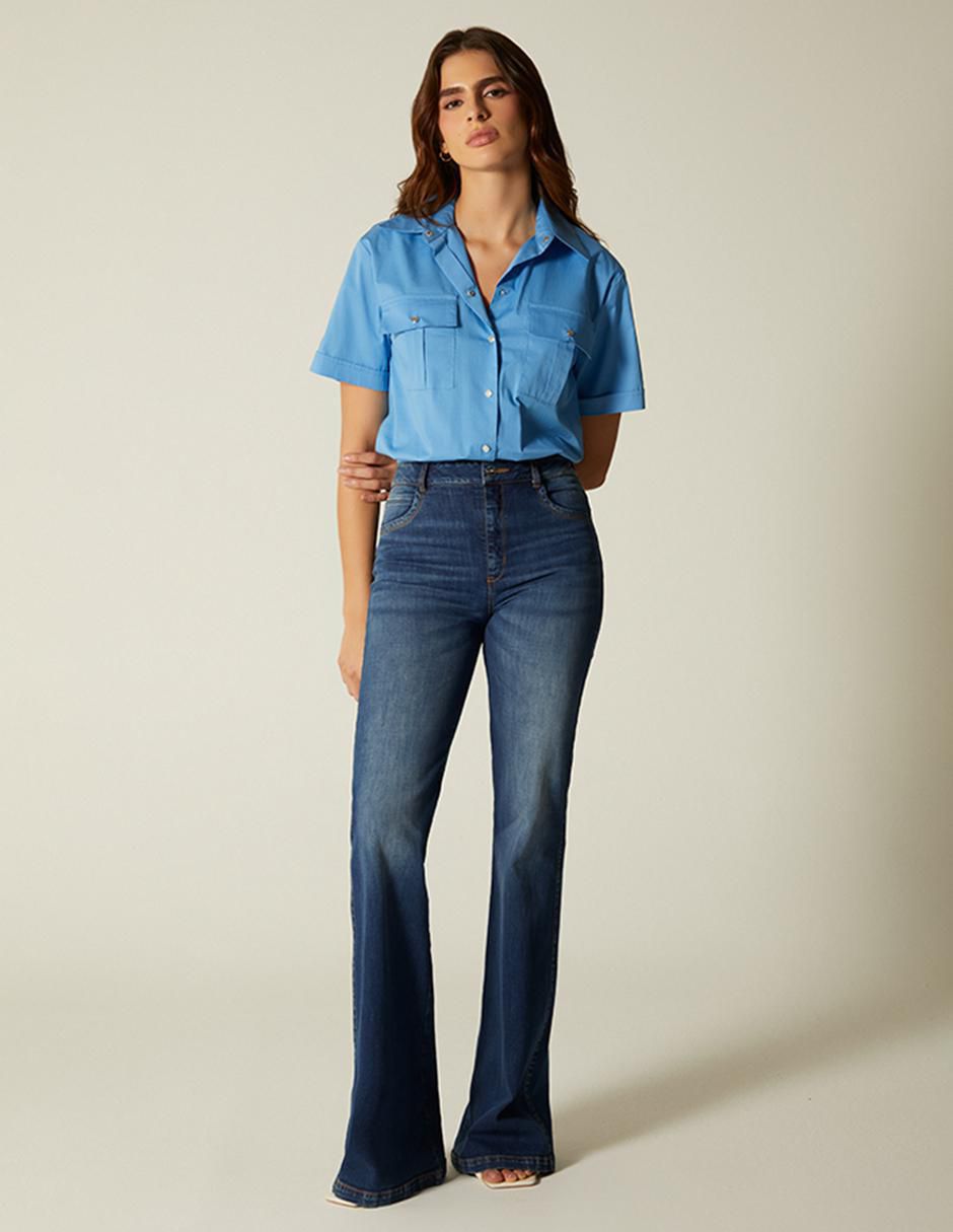 Blusa manga corta para mujer