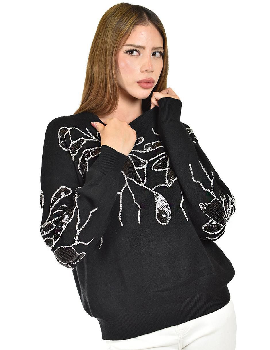 Suéter cuello redondo para mujer 4