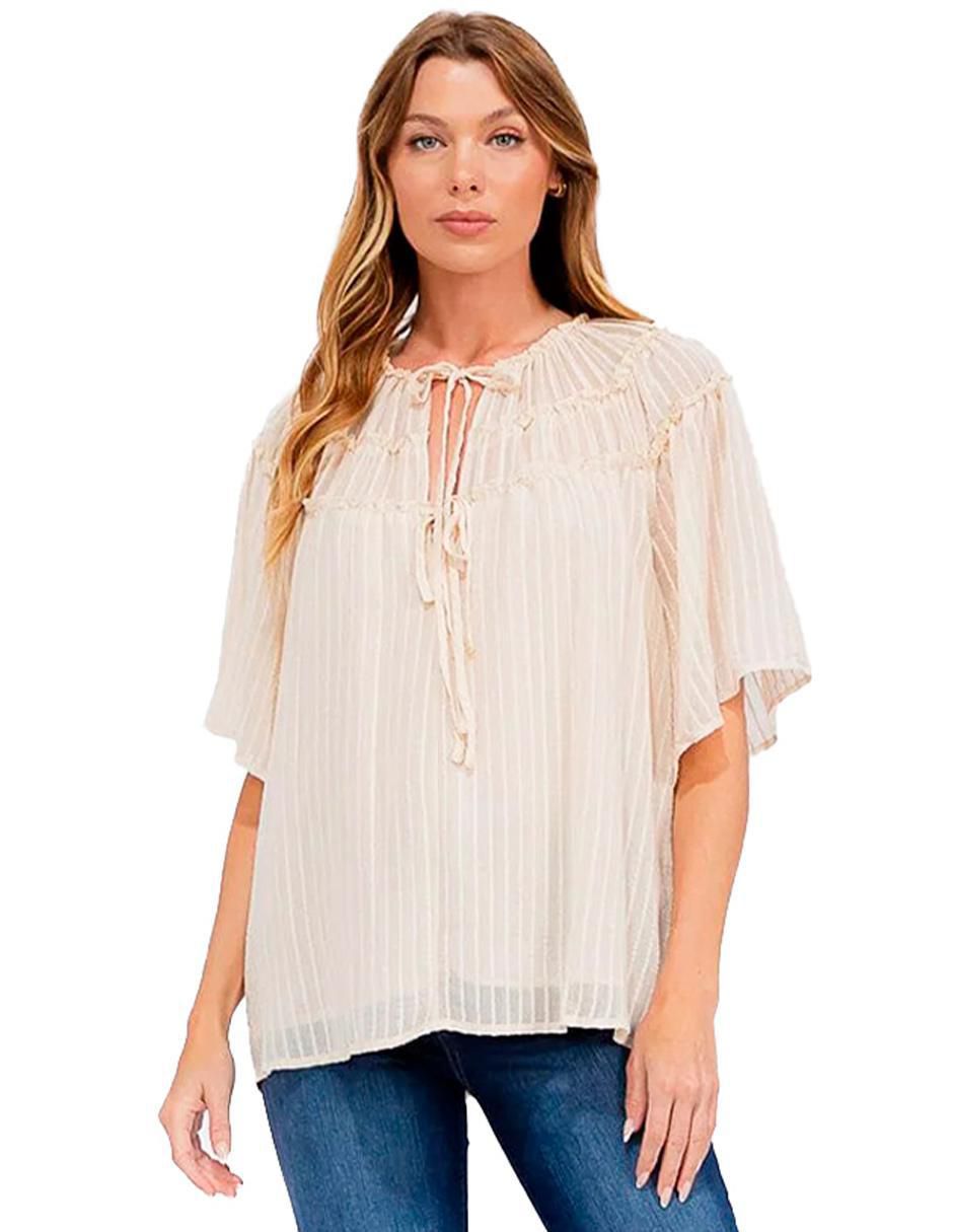 Blusa manga corta para mujer