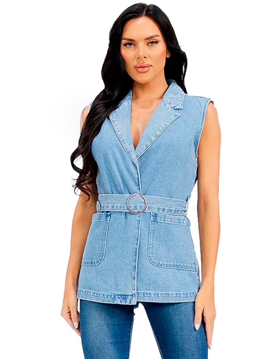 Chaleco Roman Fashion de mezclilla para mujer
