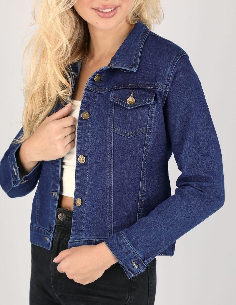 "chamarra" denim savage monkey no impermeable "de" mezclilla "para mujer"