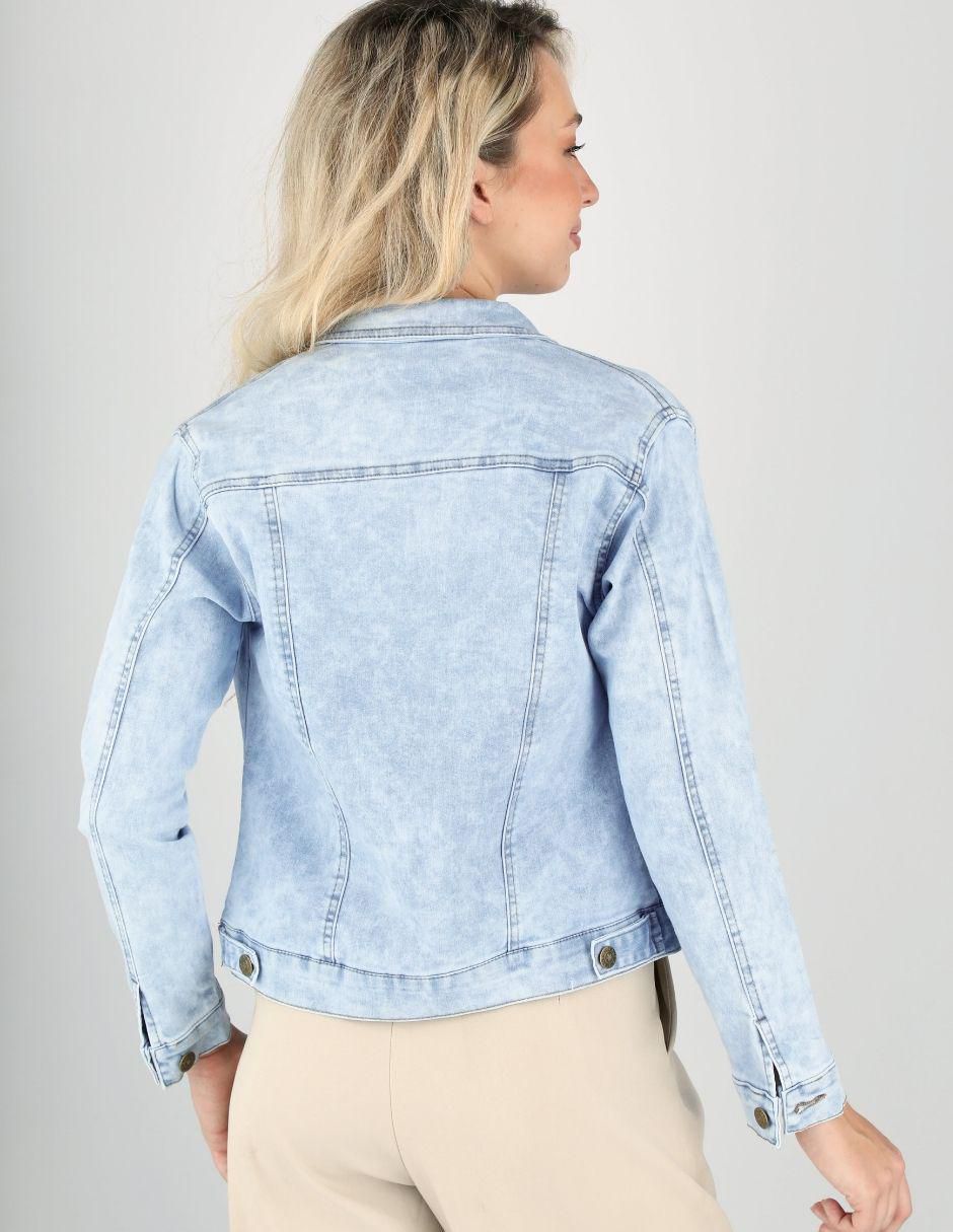Chamarra denim de mezclilla para mujer 2