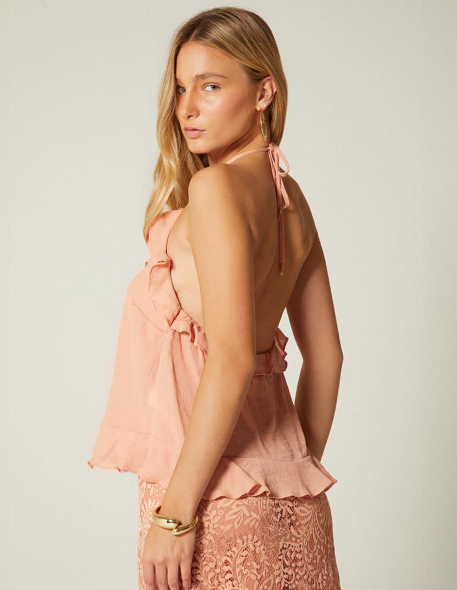 Blusa tirante delgado para mujer