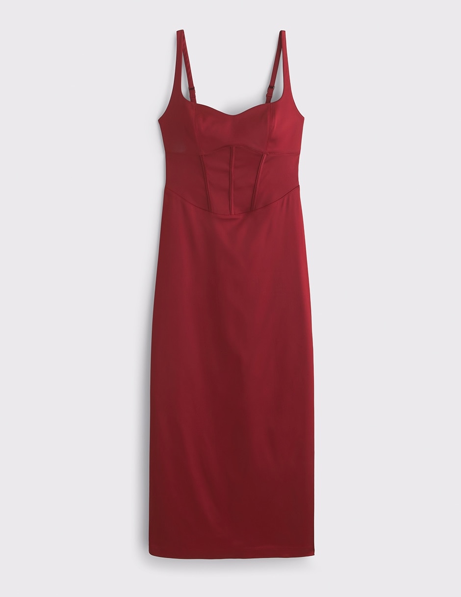 Vestido midi fiesta escote V Vestido midi fiesta escote V