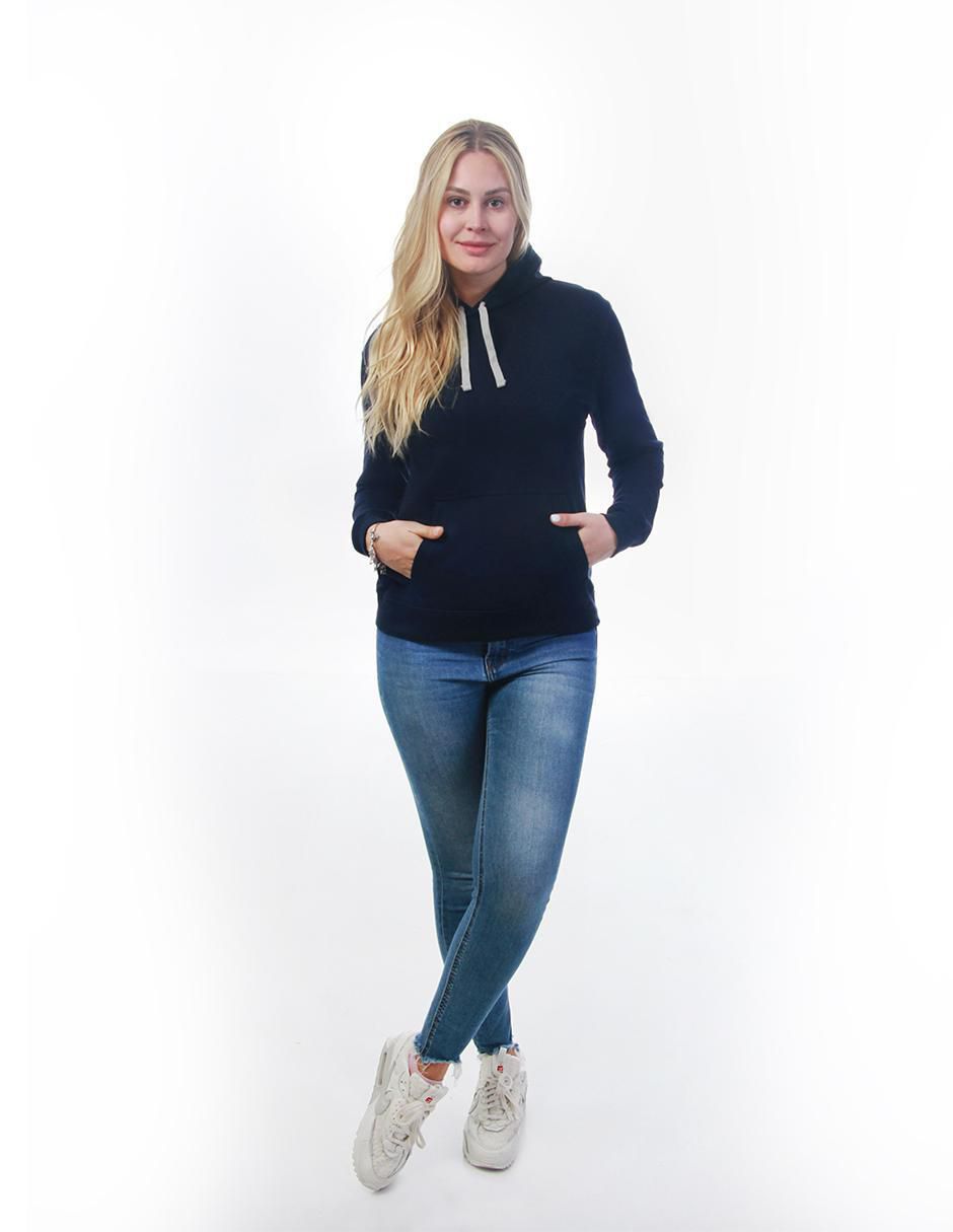 Sudadera con capucha y bolsa Básicos para mujer 3