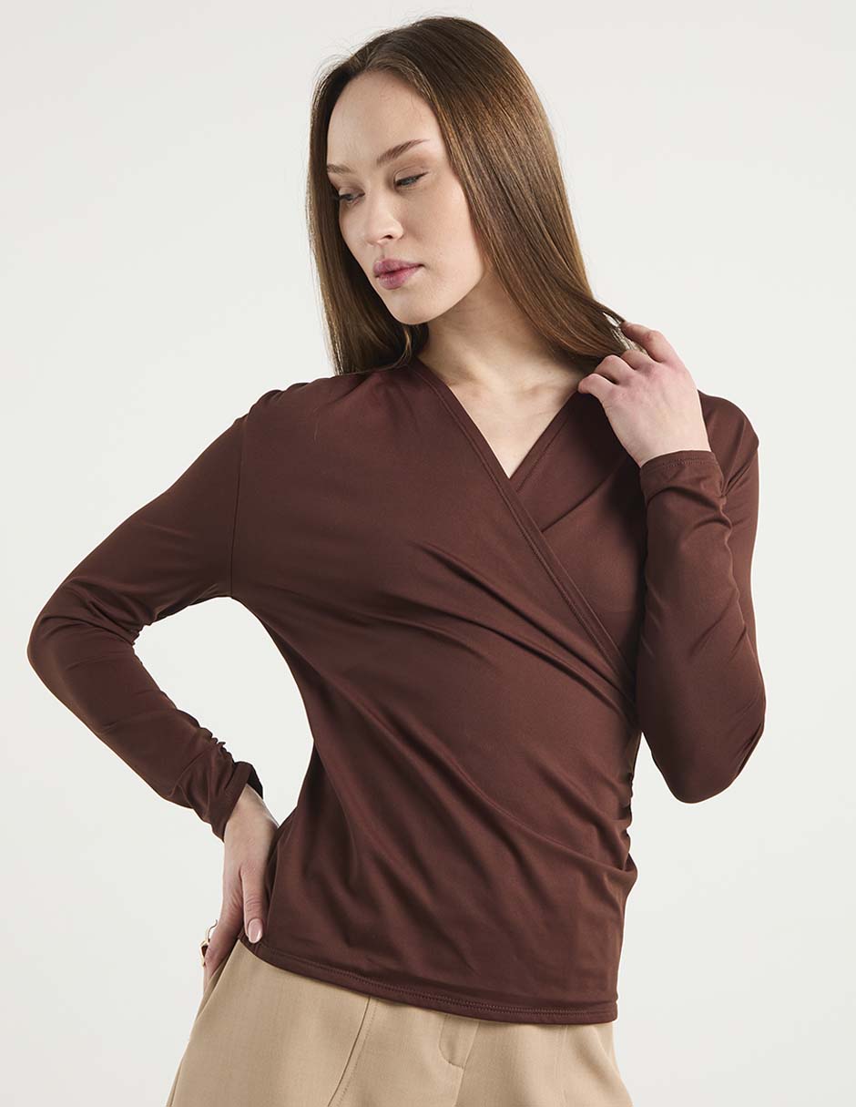 Blusa manga larga para mujer