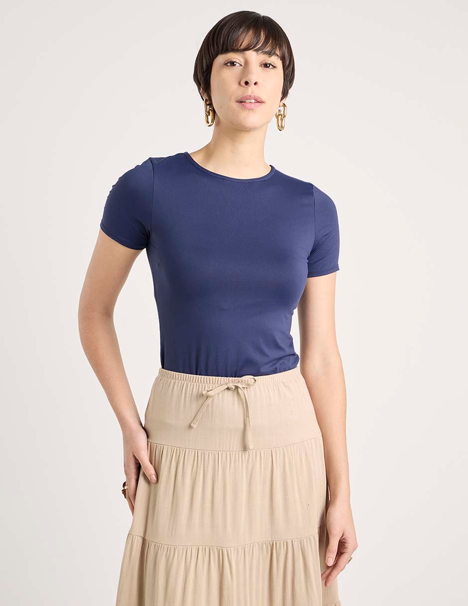 Blusa manga corta para mujer