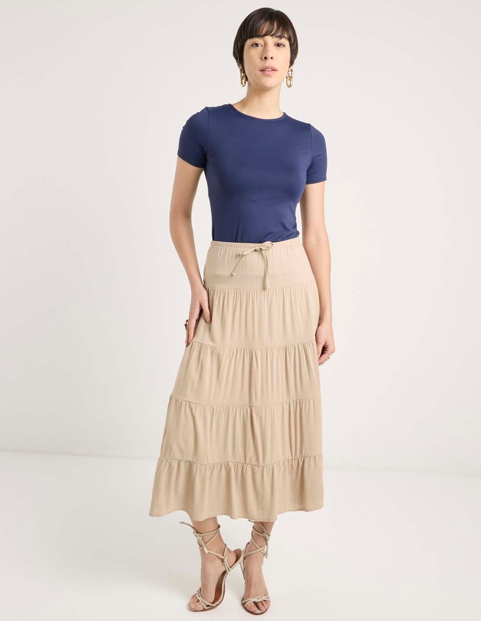 Falda midi Petite Studio a la cintura