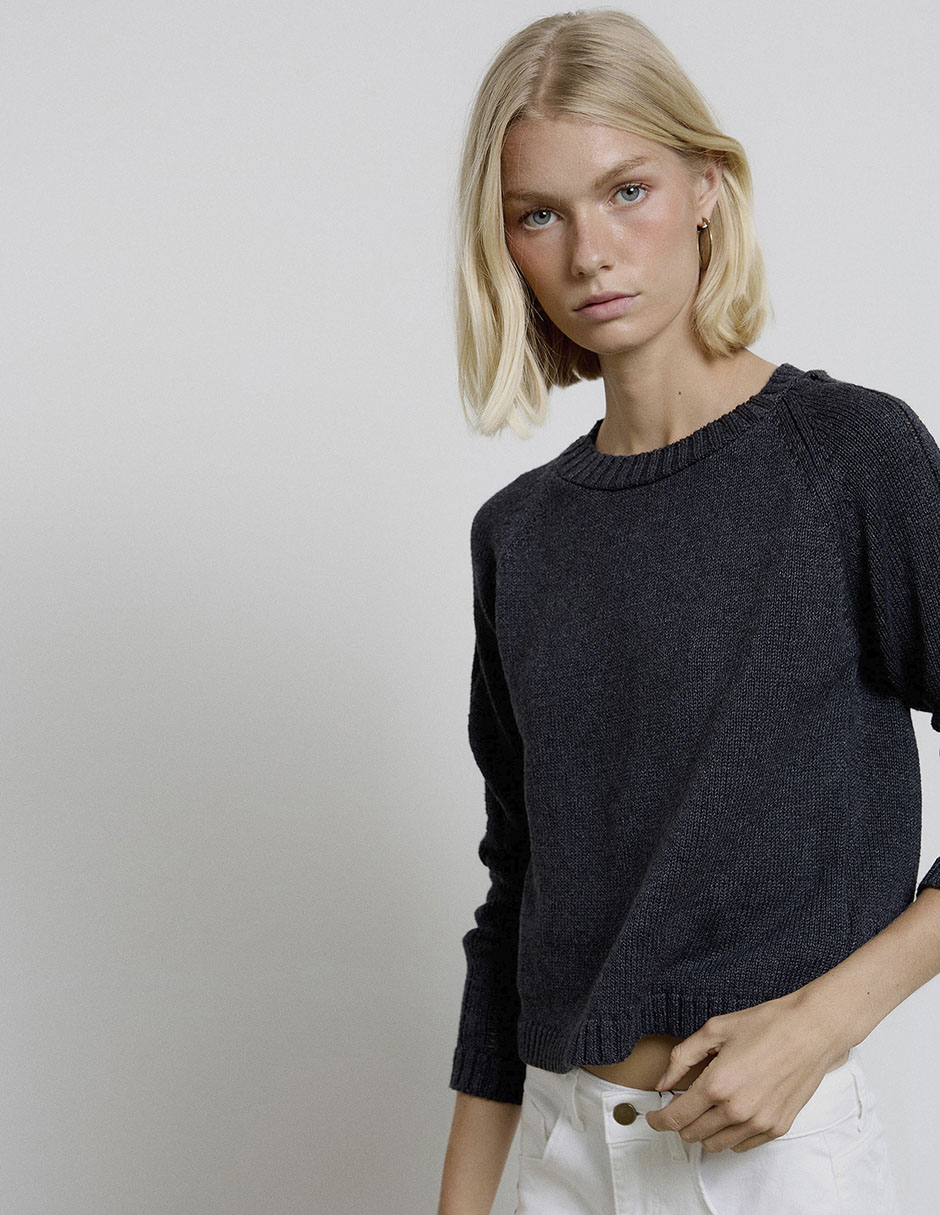 Suéter cuello redondo para mujer 5