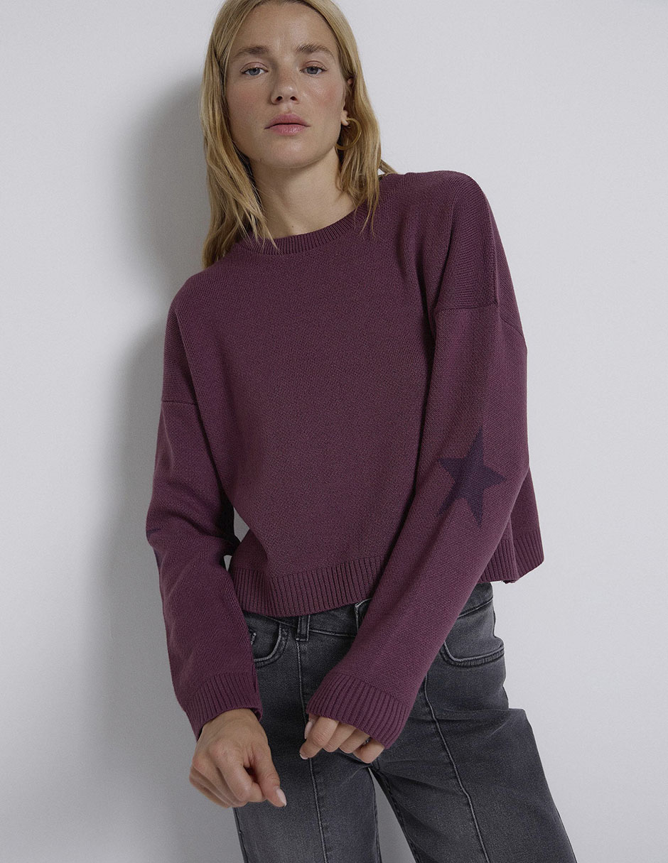 Suéter cuello redondo para mujer