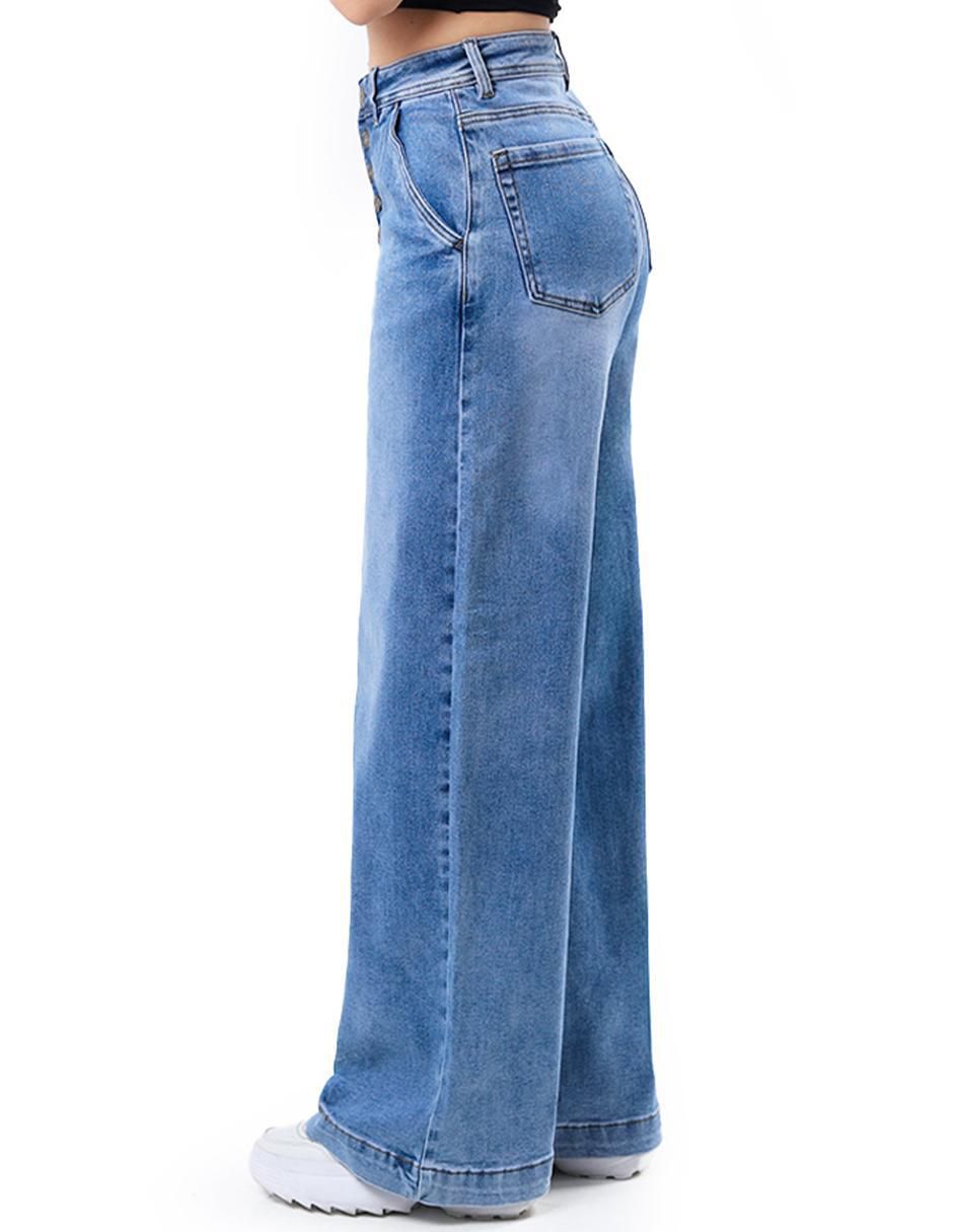 Jeans baggy corte cintura alta para mujer 2