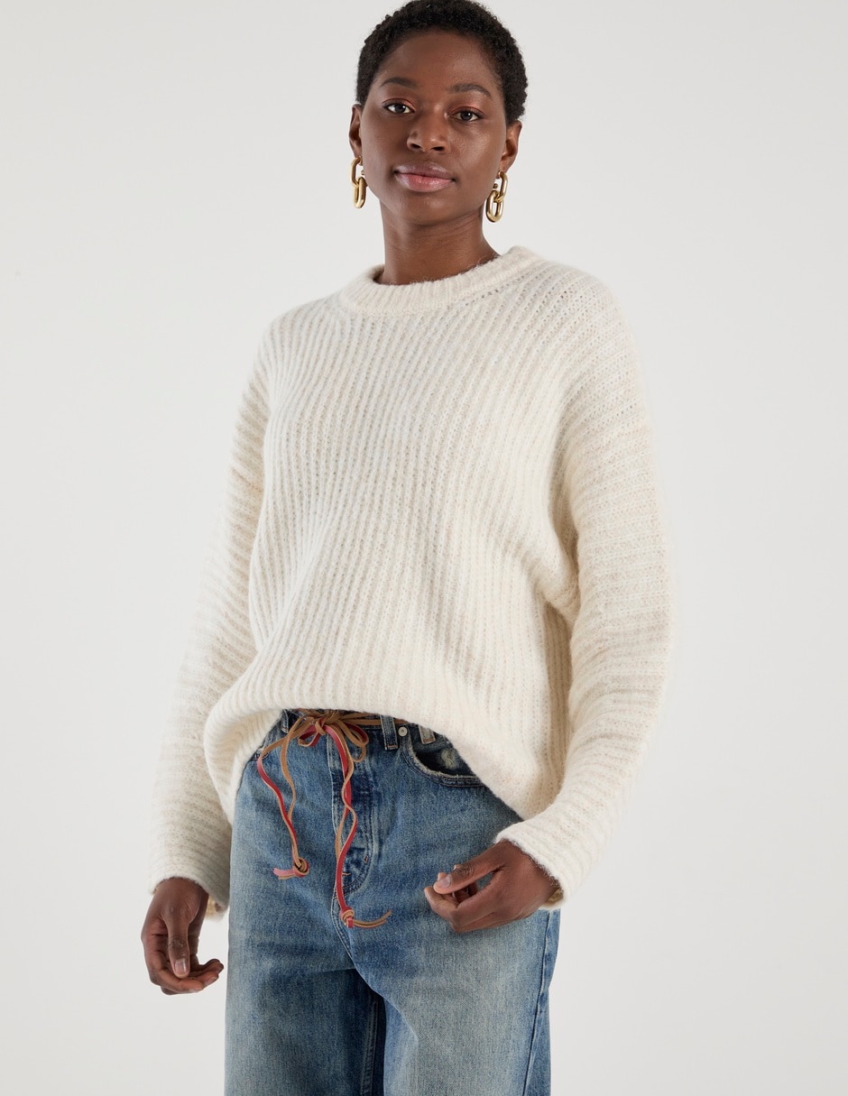 Suéter cuello redondo para mujer 2
