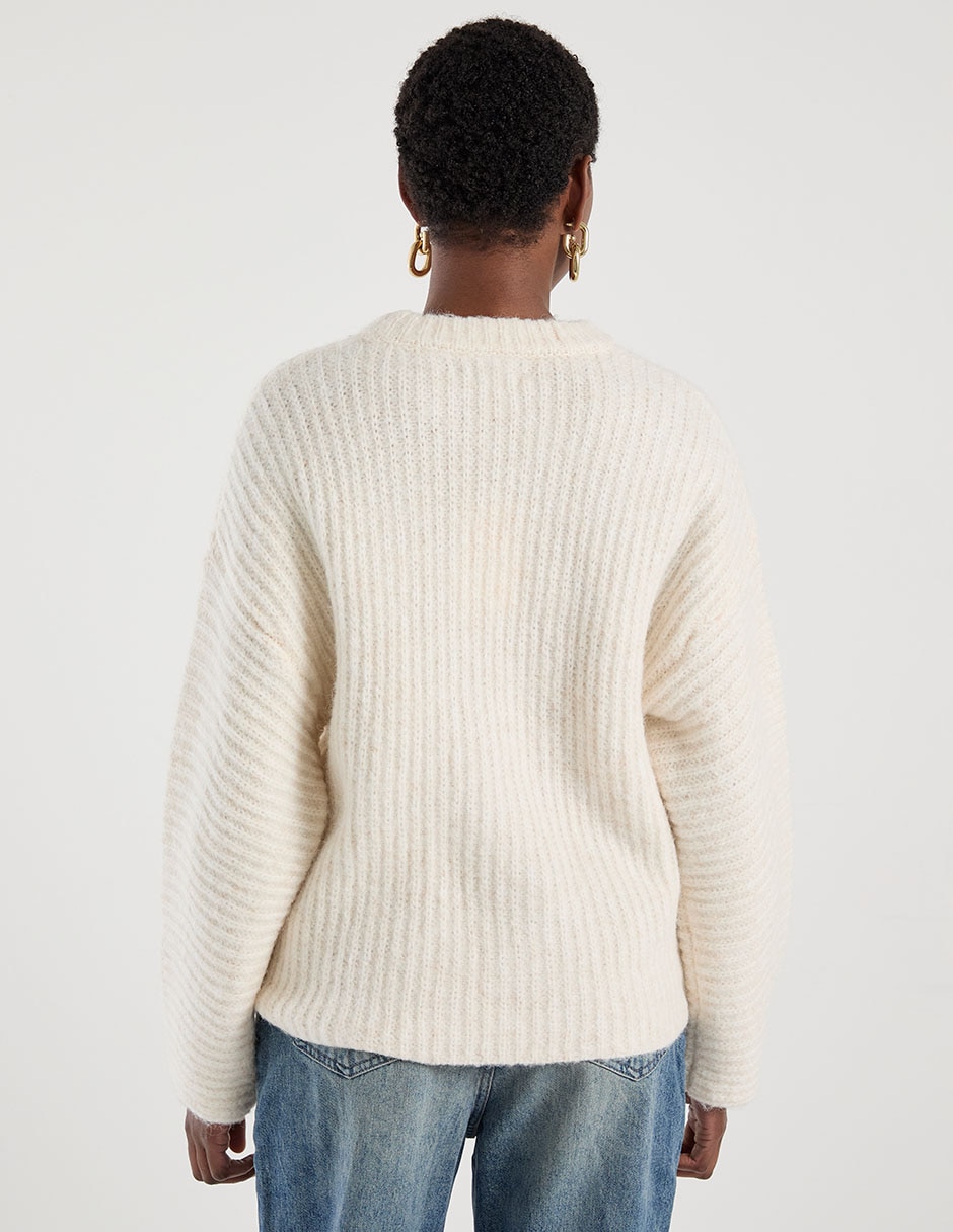 Suéter cuello redondo para mujer 6