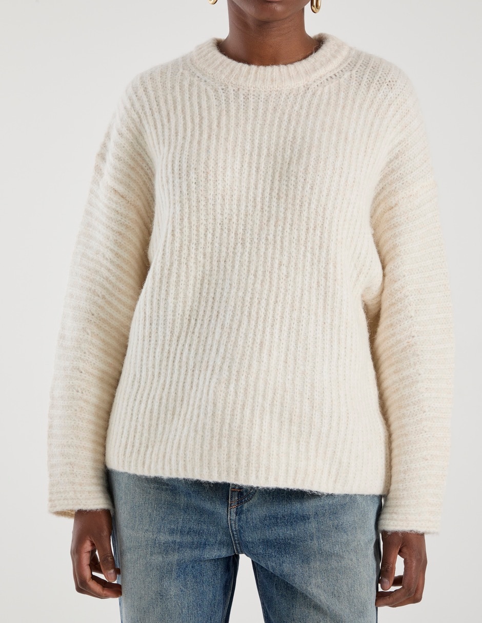 Suéter cuello redondo para mujer 7