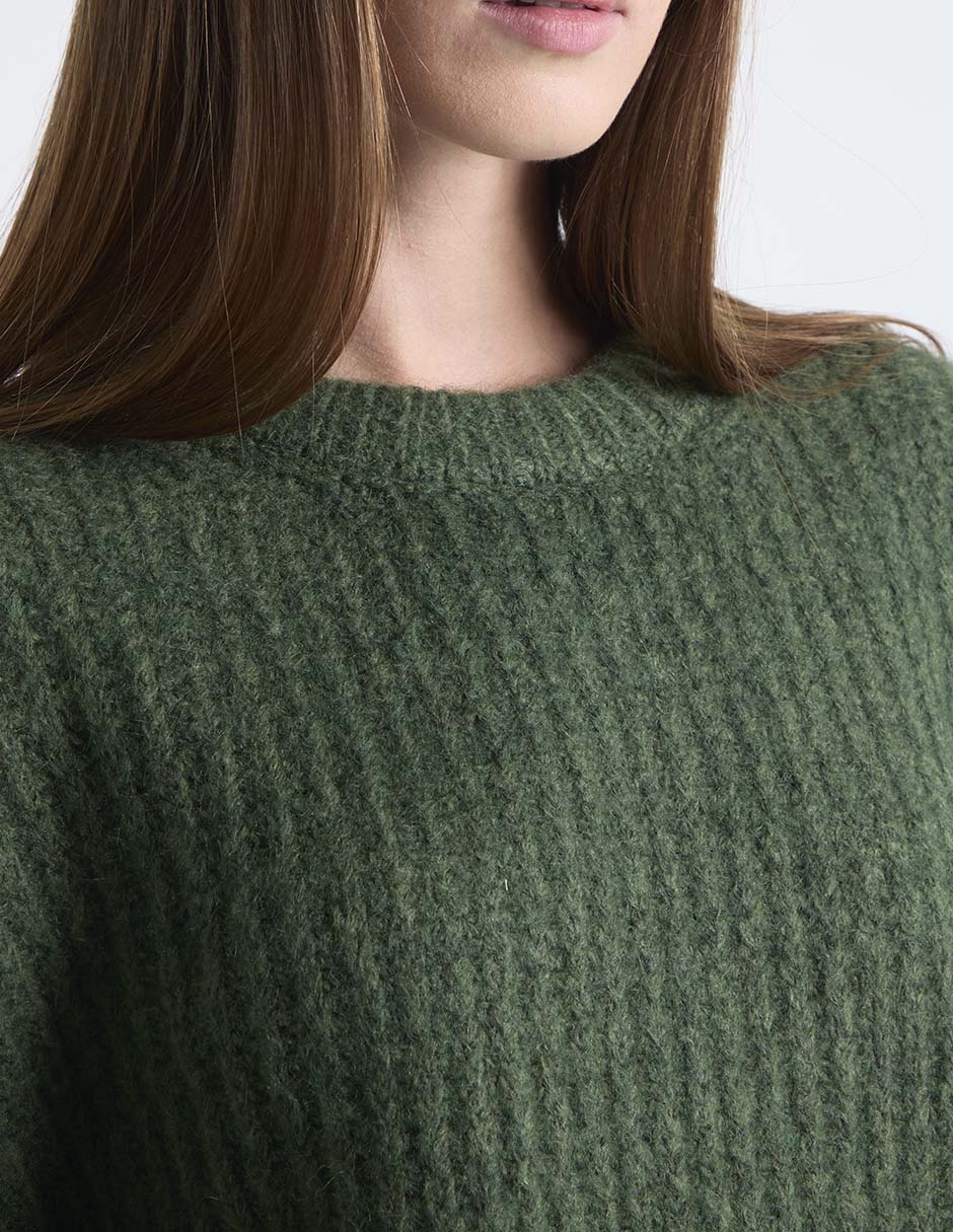 Suéter cuello redondo para mujer 4