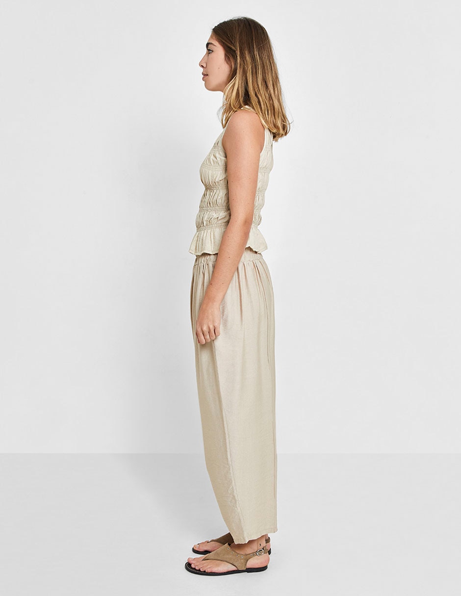 Pantalón coulotte amplio para mujer 2