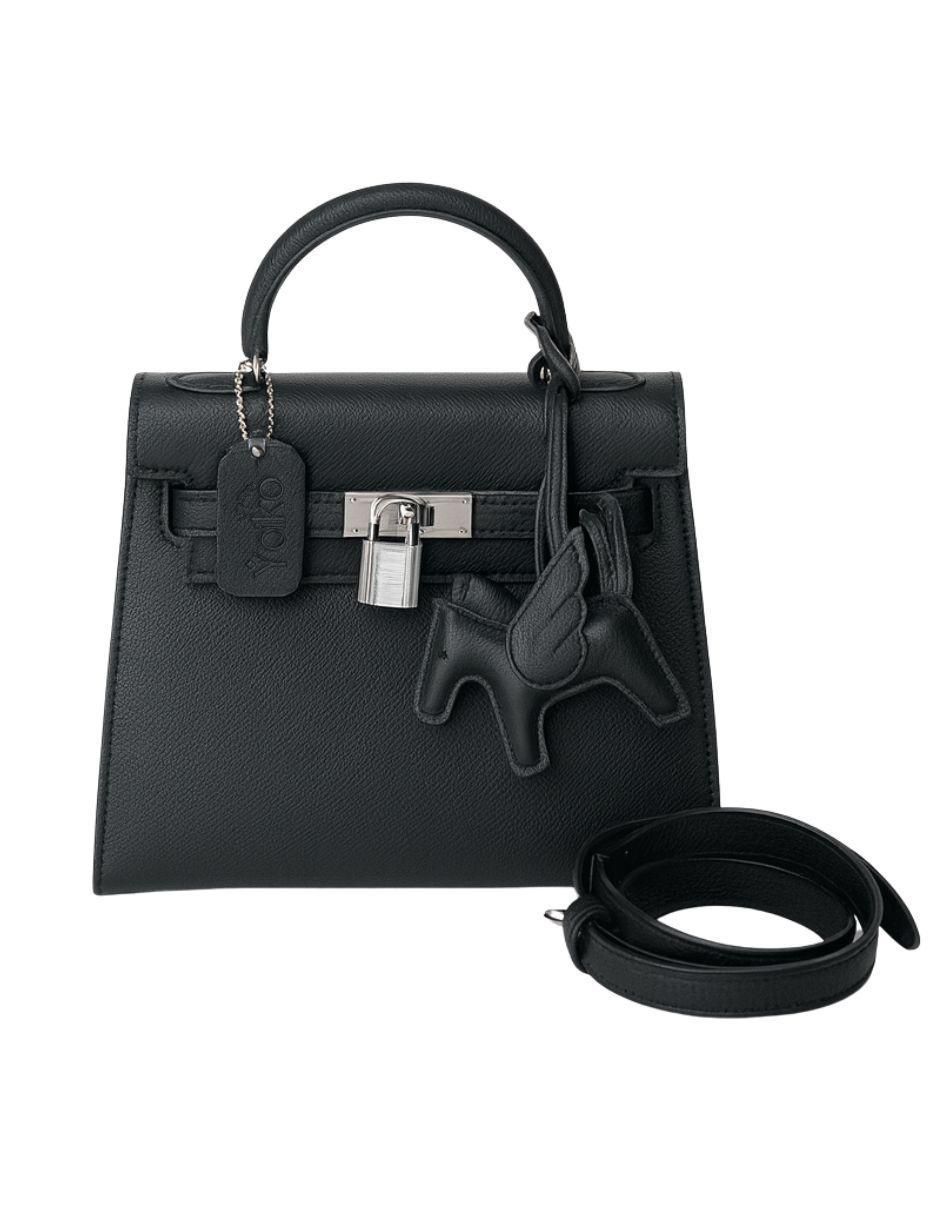 Bolsa satchel Aura de piel para mujer 1
