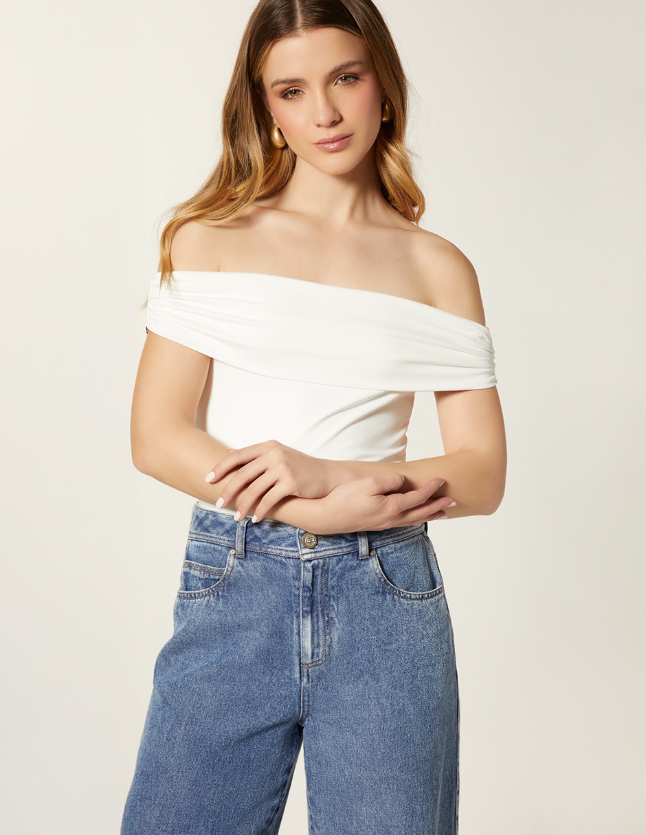 Blusa manga corta para mujer