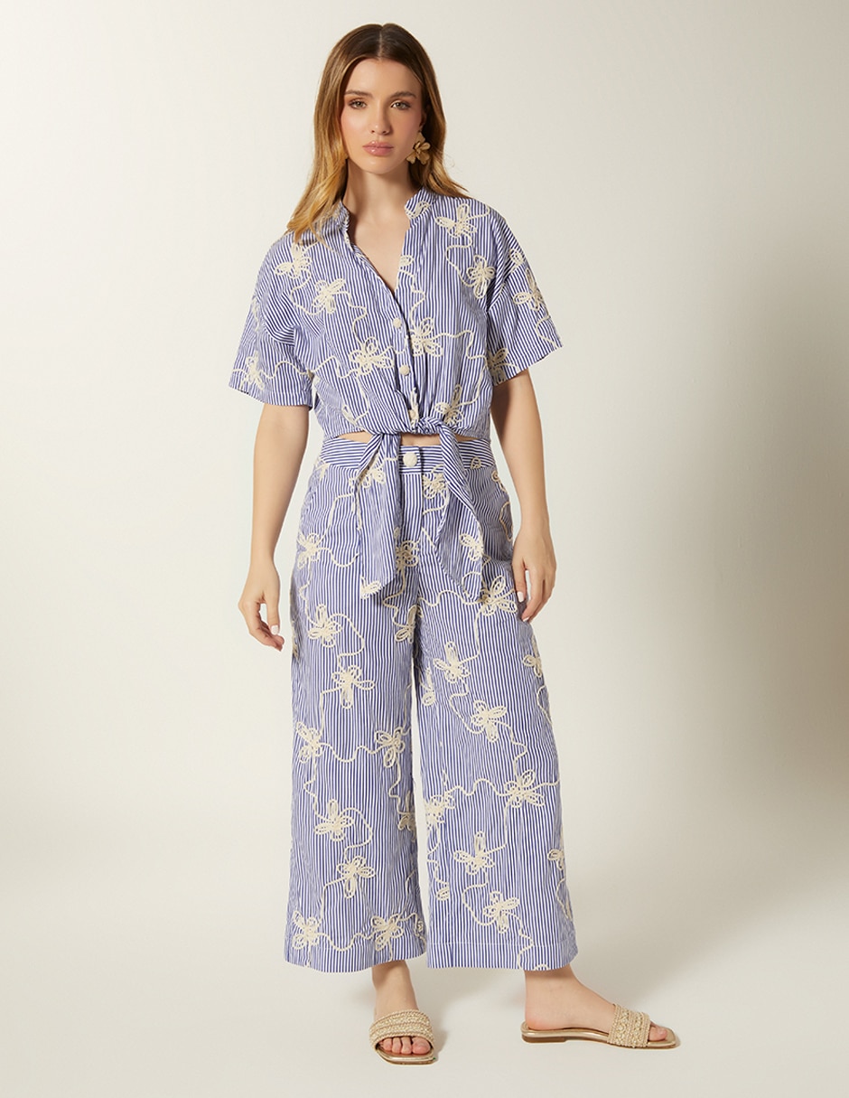 Pantalón capri amplio para mujer 3